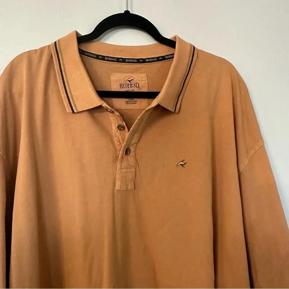 RedHead Men’s Brown Short Sleeve 3 Button Casual Cotton Polo Shirt Size 3XL GUC - Picture 5 of 7